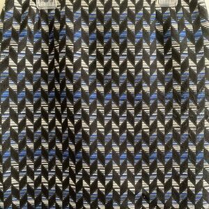 Blue & Black Kasper Geometric Skirt | Size 10P | Fully Lined Career Office Wear